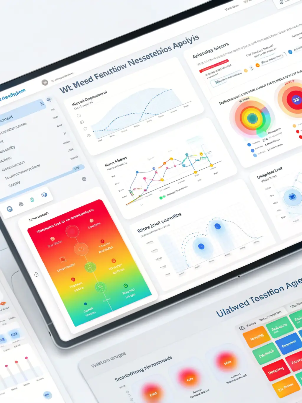 A graphic showcasing AI analyzing website user behavior and suggesting design improvements, illustrating data-driven design optimization.